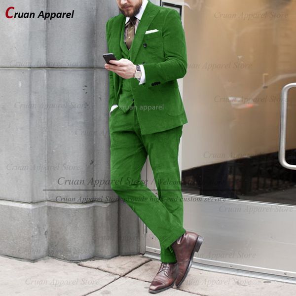 men's suits blazers corduroy green men suits slim fit classic winter tuxedos for business wedding prom custom fashion blazer vest pants, White;black
men's suits blazers corduroy green men suits slim fit classic winter tuxedos for business wedding prom custom fashion blazer vest pants, White;black