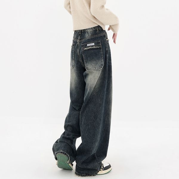 women's jeans harajuku streetwear retro fashion autumn women high waist loose wide leg straight denim trousers y2k baggy pants 230826, Blue
women's jeans harajuku streetwear retro fashion autumn women high waist loose wide leg straight denim trousers y2k baggy pants 230826, Blue