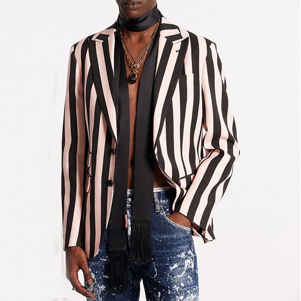 men's jackets 2023 in striped blazer jacket men fashion man clothes autumn fall casual outwear brand design party night club male coat, Black;brown
men's jackets 2023 in striped blazer jacket men fashion man clothes autumn fall casual outwear brand design party night club male coat, Black;brown