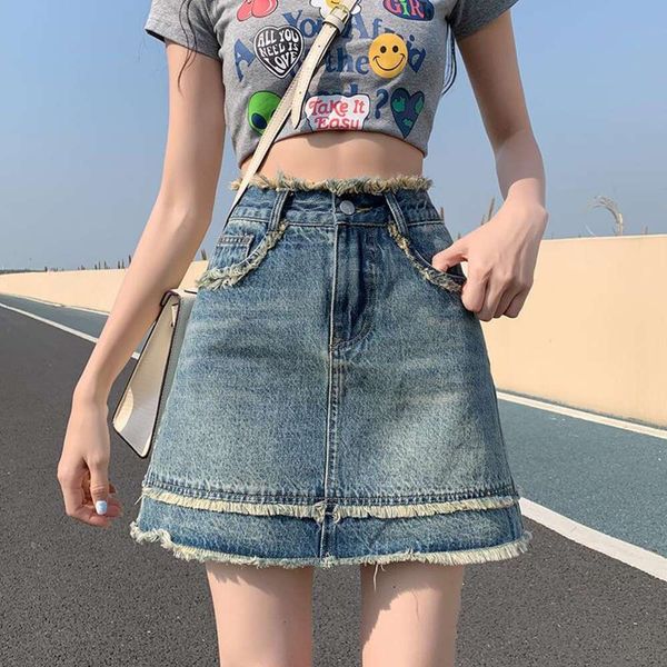fur edge niche a shaped skirt for womens ins summer high waist denim slim looking retro short, Black
fur edge niche a shaped skirt for womens ins summer high waist denim slim looking retro short, Black