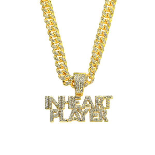 hip hop men rapper diamond pendant necklace shiny in heart player letter pendant micro-inset zircon jewelry night club accessory sweater col, Silver
hip hop men rapper diamond pendant necklace shiny in heart player letter pendant micro-inset zircon jewelry night club accessory sweater col, Silver