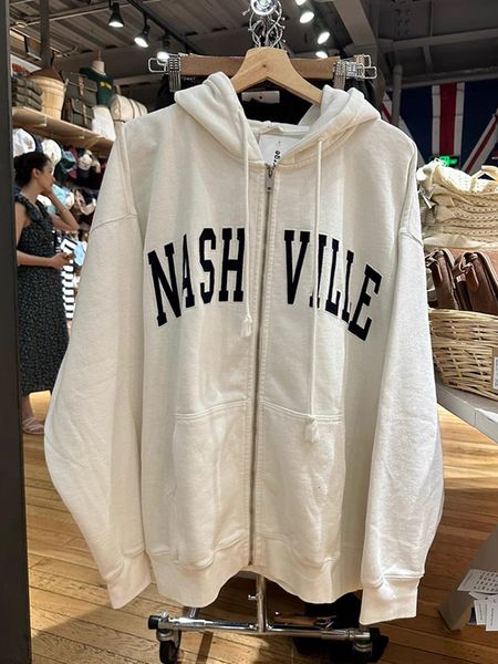 women's hoodies sweatshirt letter embroidery zipup autumn white cotton loose hooded sweatshirts y2k streetwear vintage casual jacket 2, Black
women's hoodies sweatshirt letter embroidery zipup autumn white cotton loose hooded sweatshirts y2k streetwear vintage casual jacket 2, Black