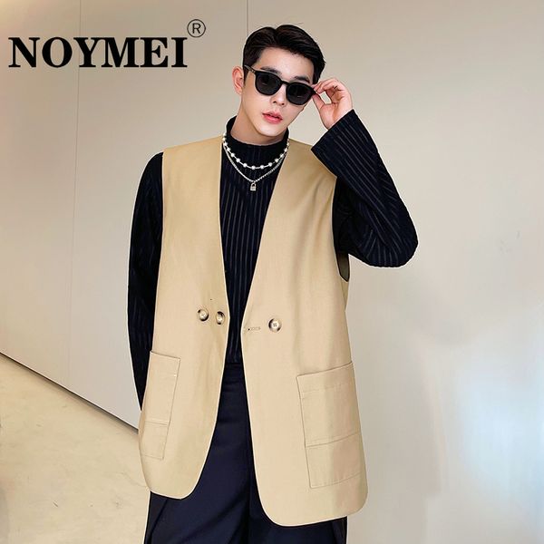 men's vests noymei vest coat sleeveless solid color korean style single button fashionable collarless allmatch summer 2023 wa1416 23082, Black;white
men's vests noymei vest coat sleeveless solid color korean style single button fashionable collarless allmatch summer 2023 wa1416 23082, Black;white