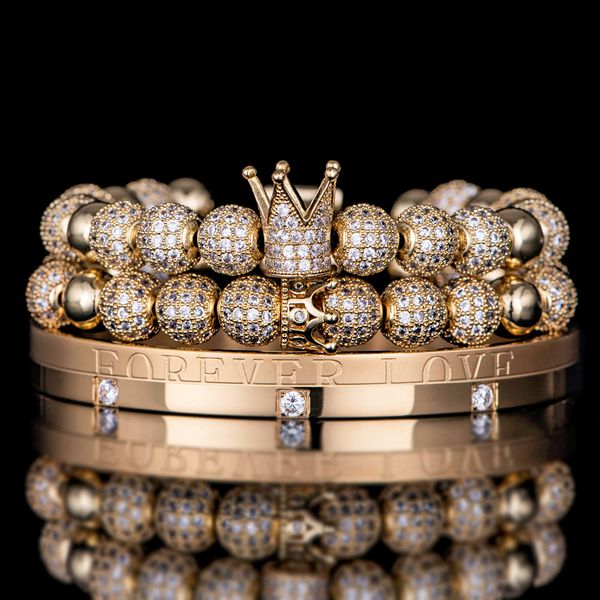 bangle luxury set double crown bracelets 8mm micro pave cz round braided macrame handmade men women jewelry wedding forever kpop gifts 23082, Black
bangle luxury set double crown bracelets 8mm micro pave cz round braided macrame handmade men women jewelry wedding forever kpop gifts 23082, Black