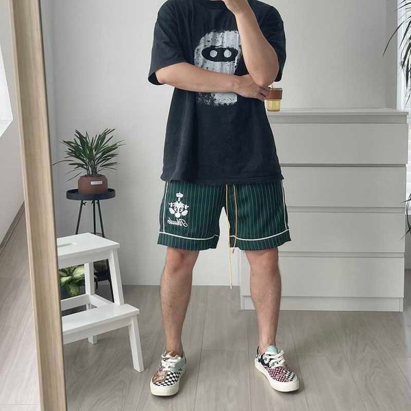 men's shorts llit rhude stripe embroidery high street fashion brand small american loose quick drying shorts summer five fen beachwear, White;black
men's shorts llit rhude stripe embroidery high street fashion brand small american loose quick drying shorts summer five fen beachwear, White;black