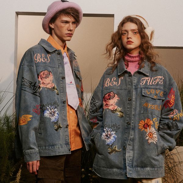 men's jackets winter vintage jean men autumn fashion embroidery washed casual oversized hip hop couples streetwear denim coats 230826, Black;brown
men's jackets winter vintage jean men autumn fashion embroidery washed casual oversized hip hop couples streetwear denim coats 230826, Black;brown