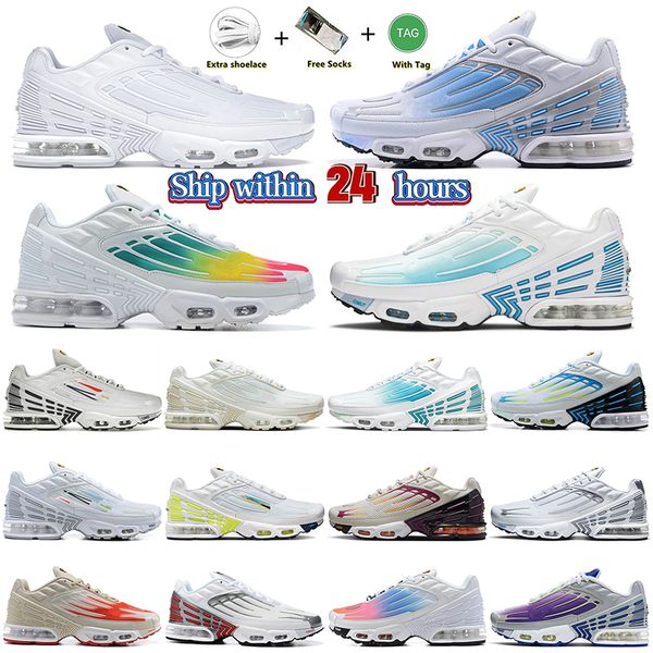 new fashion womens mens tn plus 3 tns designer unity white volt laser blue white volt rainbow running shoes platform tuned iii trainers tn3
new fashion womens mens tn plus 3 tns designer unity white volt laser blue white volt rainbow running shoes platform tuned iii trainers tn3