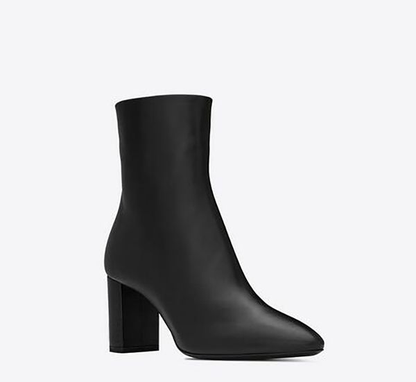 luxury designer ankle boots winter women's shoes high-heeled short boots leather pointed round head classic cowhide nude bootss comfort, Black
luxury designer ankle boots winter women's shoes high-heeled short boots leather pointed round head classic cowhide nude bootss comfort, Black