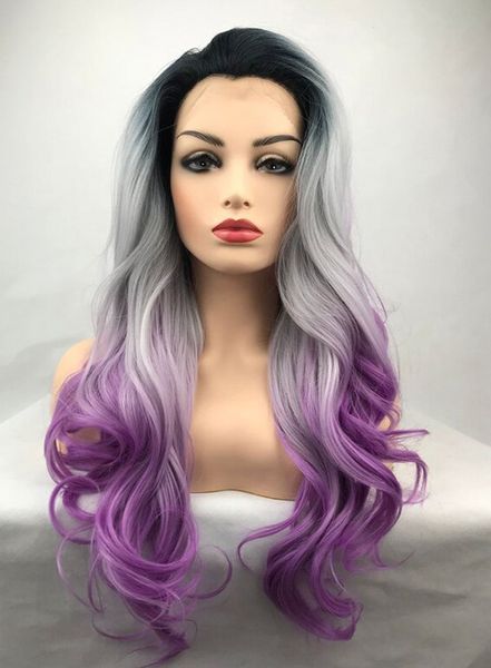 grey purple gradient curly lace front wig for black women hair highlight curly frontal wig, Black;brown
grey purple gradient curly lace front wig for black women hair highlight curly frontal wig, Black;brown