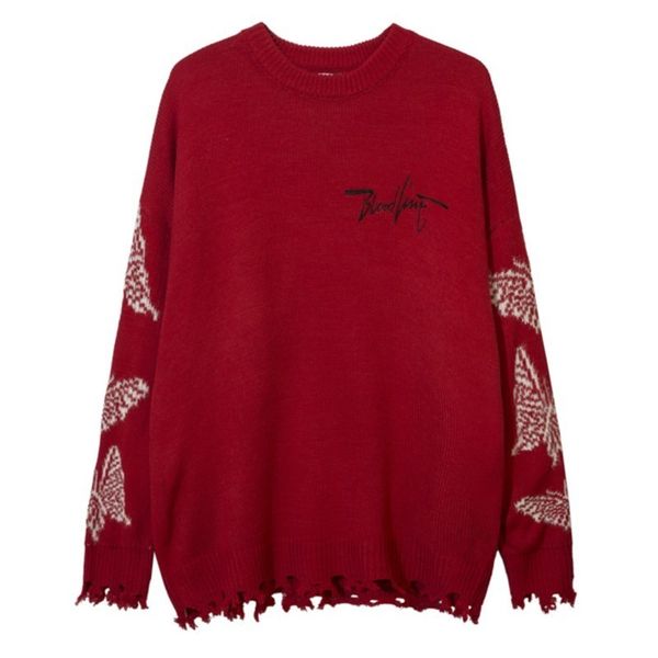 men's sweaters mens streetwear vintage butterfly jacquard knit 2023 winter couple oversize punk gothic sweater blusa de frio masculino, White;black
men's sweaters mens streetwear vintage butterfly jacquard knit 2023 winter couple oversize punk gothic sweater blusa de frio masculino, White;black