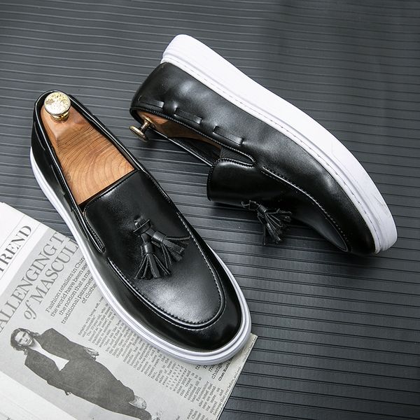 dress shoes autumn tassel loafers elegant men's thick sole genuine leather casual conference work delivery 230826, Black
dress shoes autumn tassel loafers elegant men's thick sole genuine leather casual conference work delivery 230826, Black