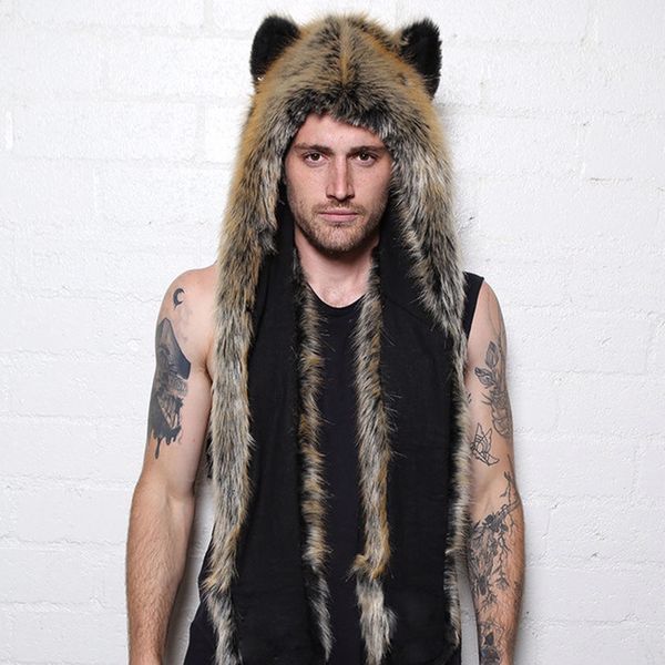 beanieskull caps menwomen faux fur hood animal hat ear flaps gloves 3in1 animal fur hat wolf plush warm imitation fur hats cap with scarf gl, Blue;gray
beanieskull caps menwomen faux fur hood animal hat ear flaps gloves 3in1 animal fur hat wolf plush warm imitation fur hats cap with scarf gl, Blue;gray