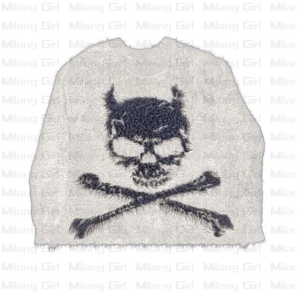 men's sweaters harajuku vintage demon skull knitted sweater y2k men winter oversized men's rock hip hop rap pullover women jumper, White;black
men's sweaters harajuku vintage demon skull knitted sweater y2k men winter oversized men's rock hip hop rap pullover women jumper, White;black