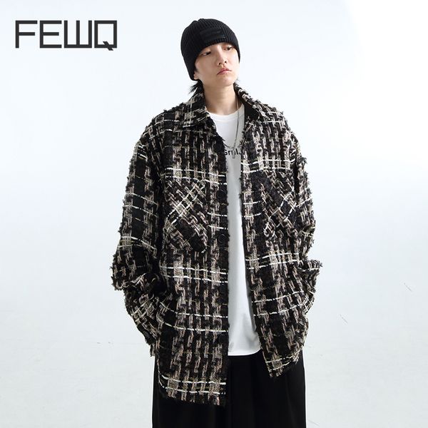 men's jackets fewq woven tweed composite jacket silhouette thickened 2023 turndown collar men coat korean fashion contrast color 24x138, Black;brown
men's jackets fewq woven tweed composite jacket silhouette thickened 2023 turndown collar men coat korean fashion contrast color 24x138, Black;brown