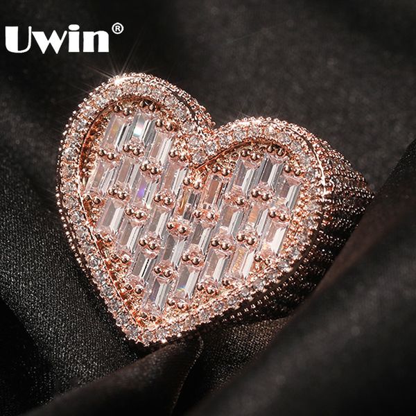band rings uwin heart rings for women baguettecz cz gold color ring iced out baguettecz ring for women luxury fashion jewelry anillo hombre, Silver
band rings uwin heart rings for women baguettecz cz gold color ring iced out baguettecz ring for women luxury fashion jewelry anillo hombre, Silver