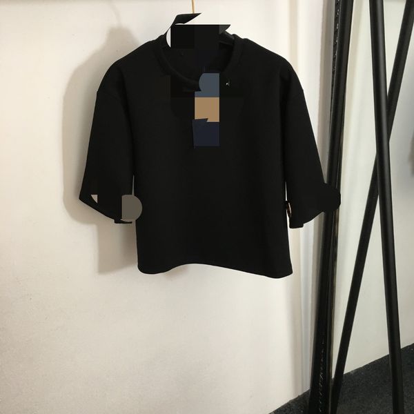 818 2023 autumn brand same style sweater short sleeve crew neck pullover black pink fashion womens clothes womens 20236505, White;black
818 2023 autumn brand same style sweater short sleeve crew neck pullover black pink fashion womens clothes womens 20236505, White;black