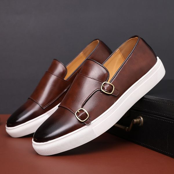 dress shoes men's casual leather men fashion british style loafers mens slipon outdoor flats monk 230826, Black
dress shoes men's casual leather men fashion british style loafers mens slipon outdoor flats monk 230826, Black