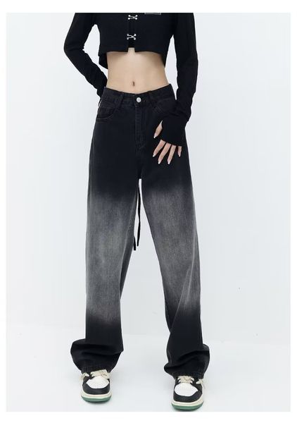 womens jeans gradient black jeans womens spring y2k trend high waist slim straight leg wide casual pants trousers 230826, Blue
womens jeans gradient black jeans womens spring y2k trend high waist slim straight leg wide casual pants trousers 230826, Blue