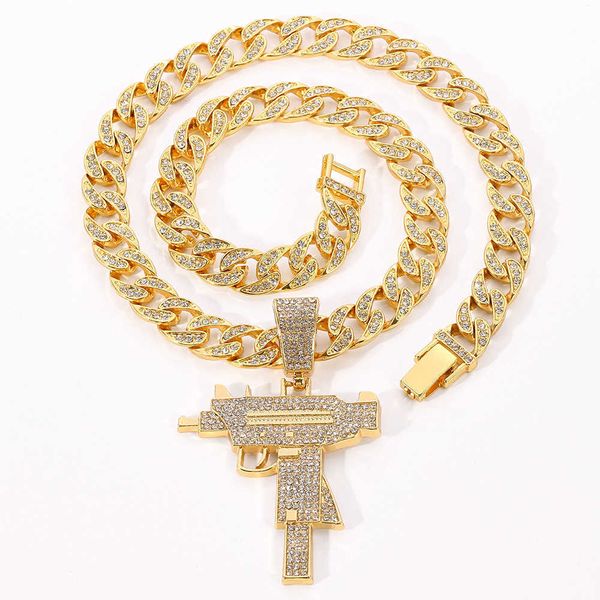 2023new game surrounding cf uzi double gun men's hip hop fashion necklace long cuban chainmiami, Black
2023new game surrounding cf uzi double gun men's hip hop fashion necklace long cuban chainmiami, Black
