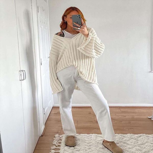 autumn and winter sweater womens clothing loose cotton fashionable casual, White;black
autumn and winter sweater womens clothing loose cotton fashionable casual, White;black
