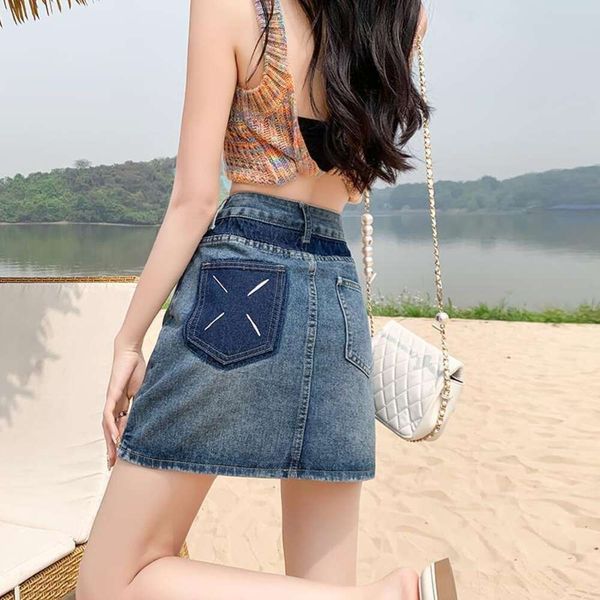 high waisted denim skirt for women summer style loose slimming a line pants butt hugging children, Black
high waisted denim skirt for women summer style loose slimming a line pants butt hugging children, Black