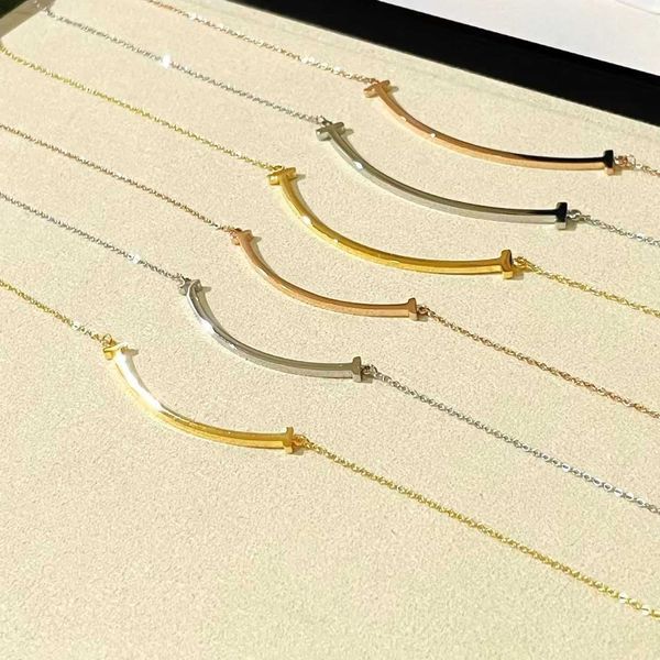 designer necklace quality without steel light luxury t net red micro smiling face necklace women's clavicle chain tiffaniess, Silver
designer necklace quality without steel light luxury t net red micro smiling face necklace women's clavicle chain tiffaniess, Silver