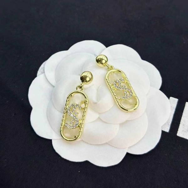 designer earrings sl luxury high version trendy patchwork sl letter rectangular pendant earrings with elegant diamond embellishments accesso, Golden
designer earrings sl luxury high version trendy patchwork sl letter rectangular pendant earrings with elegant diamond embellishments accesso, Golden