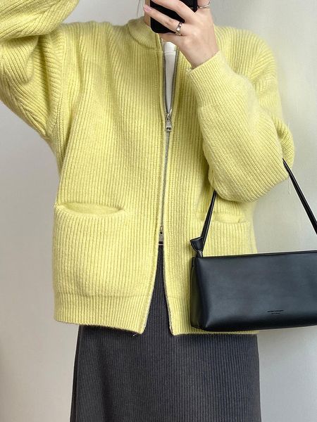 womens knits tees beige knitted cardigan with zipper warm jacket solid color coats for women korean style knit knitwear cardigans 230826, White
womens knits tees beige knitted cardigan with zipper warm jacket solid color coats for women korean style knit knitwear cardigans 230826, White