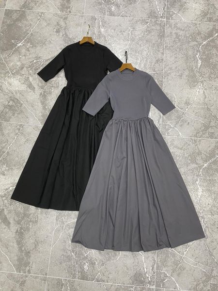 italian designer, new round neck knit patchwork clean color dress for autumn and winter 2023, Black;gray
italian designer, new round neck knit patchwork clean color dress for autumn and winter 2023, Black;gray