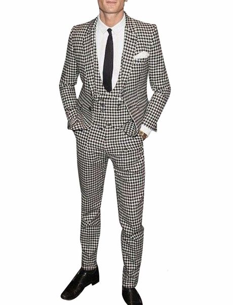 men's suits blazers men's suits notch lapel two buttons groom 3 pieces houndstooth plaid tuxedos for wedding/business/party blazer, White;black
men's suits blazers men's suits notch lapel two buttons groom 3 pieces houndstooth plaid tuxedos for wedding/business/party blazer, White;black
