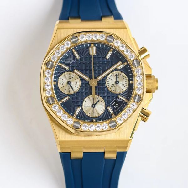 men's and women's same 37 mm chronograph watch full automatic functions imported sapphire original mold imported fluoro rubber str, Slivery;brown
men's and women's same 37 mm chronograph watch full automatic functions imported sapphire original mold imported fluoro rubber str, Slivery;brown