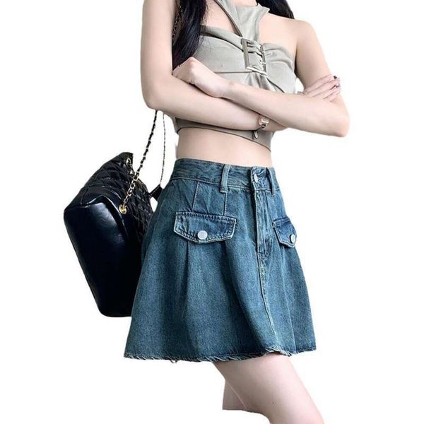 summer l size skirts womens clothing retro babes denim skirt high waist slimming pleated a line short for women, Black
summer l size skirts womens clothing retro babes denim skirt high waist slimming pleated a line short for women, Black
