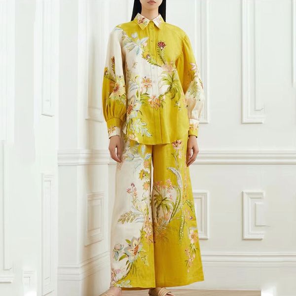 designer two-piece pants color matching printed loose shirt high waisted wide leg pants casual fashion two piece set women, White
designer two-piece pants color matching printed loose shirt high waisted wide leg pants casual fashion two piece set women, White