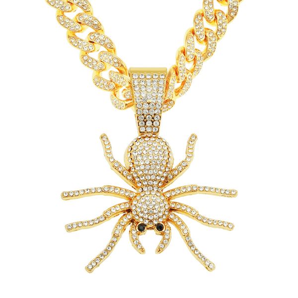 hip hop men rapper diamond pendant necklace shiny spider pendant square zircon jewelry night club accessory sweater collarbone cuban chain 5, Silver
hip hop men rapper diamond pendant necklace shiny spider pendant square zircon jewelry night club accessory sweater collarbone cuban chain 5, Silver