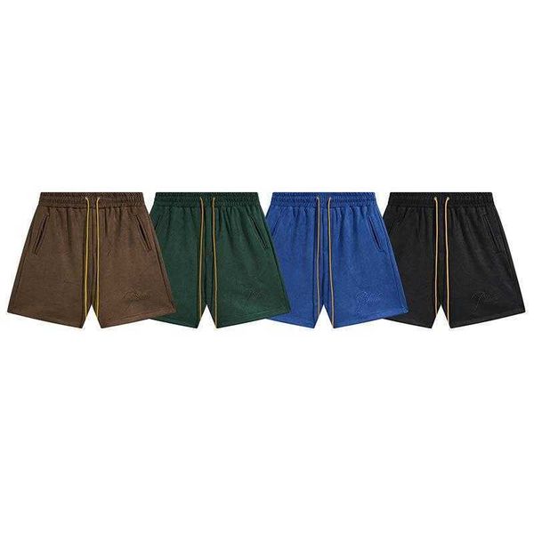 trendy summer rhude embroidered elastic casual shorts for men and women high street capris with drawstring straight tube, White;black
trendy summer rhude embroidered elastic casual shorts for men and women high street capris with drawstring straight tube, White;black