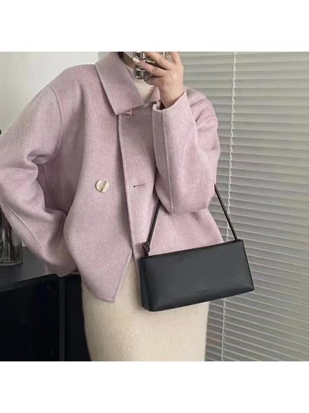 women's wool blends spring short women's double-sided loose alpaca wool coats solid color single-breasted all-match casual woolen, Black
women's wool blends spring short women's double-sided loose alpaca wool coats solid color single-breasted all-match casual woolen, Black
