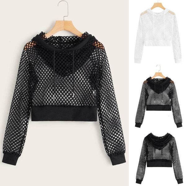 women's hoodies sweatshirts oversized casual hooded hoodies women solid cutout mesh insert cropped hoodie harajuku sweatshirt long slee, Black
women's hoodies sweatshirts oversized casual hooded hoodies women solid cutout mesh insert cropped hoodie harajuku sweatshirt long slee, Black