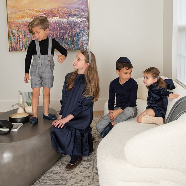 family matching outfits ap navy collection fall girls silk satin dress clothes boys plaid pants overalls baby romper polo sweater 7701 23082, Blue
family matching outfits ap navy collection fall girls silk satin dress clothes boys plaid pants overalls baby romper polo sweater 7701 23082, Blue