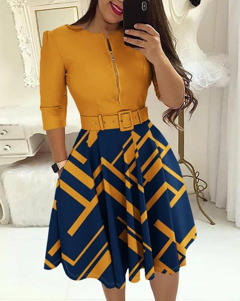 2023 autumn winter women dresses european american crewneck print belt fashion casual commuter dress ladies plus size clothing female costum, Black;gray
2023 autumn winter women dresses european american crewneck print belt fashion casual commuter dress ladies plus size clothing female costum, Black;gray