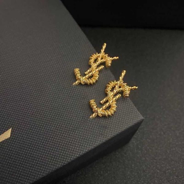 

Designer Earrings SL Luxury Top Advanced Sense YS Letter Metal Silver Needle Light Luxury Small Ins Earrings Valentine's Day gifts high quality Accessories Jewelry