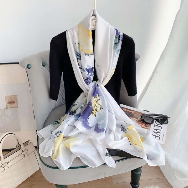 national style ink print scarves womens imitation silk summer sunscreen beach towel with a resort shawl headscarf, Blue;gray
national style ink print scarves womens imitation silk summer sunscreen beach towel with a resort shawl headscarf, Blue;gray
