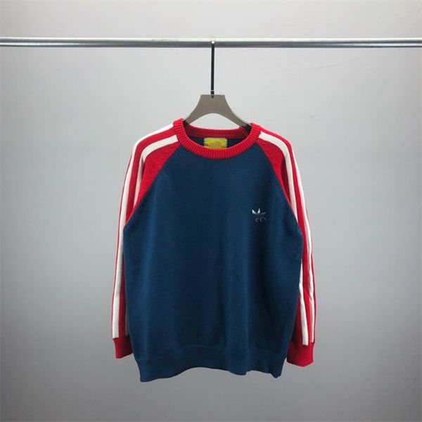 2023 autumn/winter new men's round neck sweater designer color block design embroidery log jacquard pattern unisex
2023 autumn/winter new men's round neck sweater designer color block design embroidery log jacquard pattern unisex