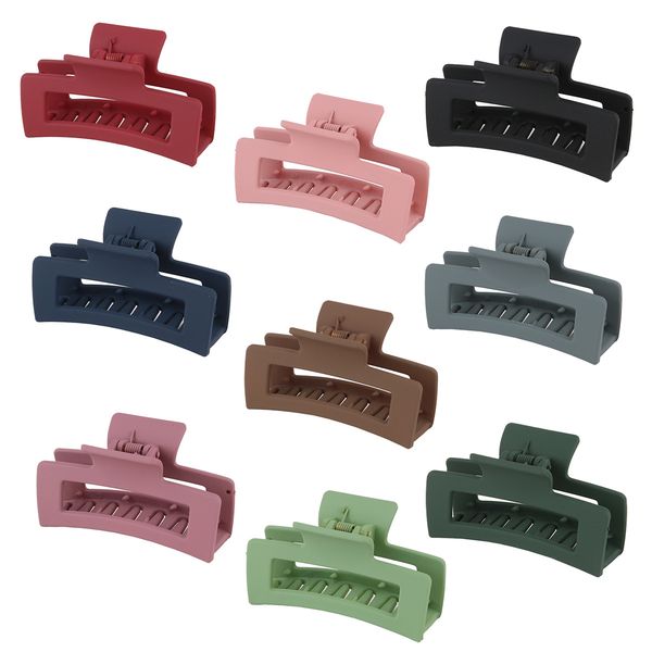large rectangle hair claw clips matte square hair clip for women thick hair strong hold jaw clip big non-slip hair accessory 2493, Slivery;white
large rectangle hair claw clips matte square hair clip for women thick hair strong hold jaw clip big non-slip hair accessory 2493, Slivery;white