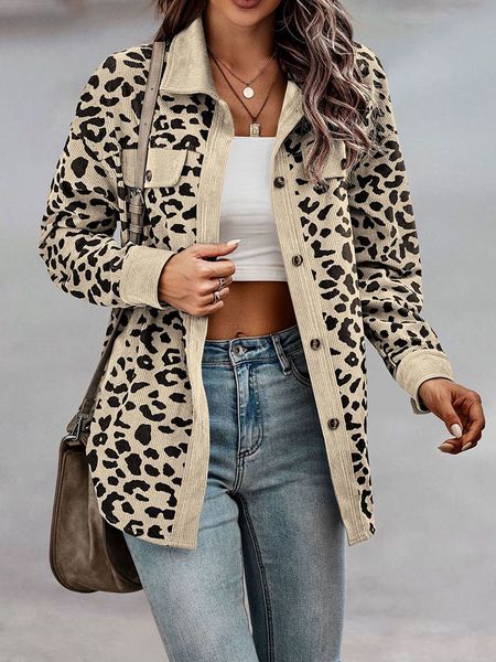 womens jackets spring leopard jacket women corduroy coat overshirt long sleeve loose shirt for 230826, Black;brown
womens jackets spring leopard jacket women corduroy coat overshirt long sleeve loose shirt for 230826, Black;brown