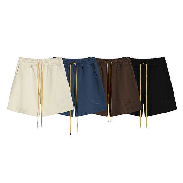 rhude embroidery letter solid color drawstring shorts american high street fashion brand loose casual sports capris men's summer, White;black
rhude embroidery letter solid color drawstring shorts american high street fashion brand loose casual sports capris men's summer, White;black
