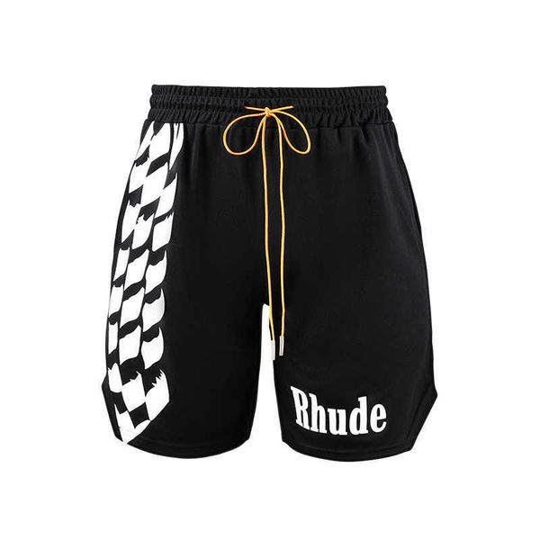 american fashion rhude black and checkerboard shorts men's and women's leisure high street drawstring mesh basketball training sho, White;black
american fashion rhude black and checkerboard shorts men's and women's leisure high street drawstring mesh basketball training sho, White;black