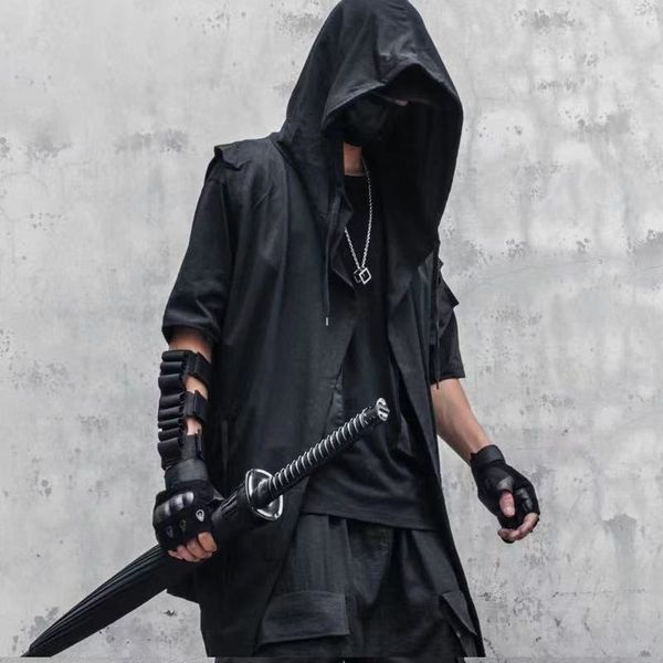 men's vests arens sleeveless trench coat men techwear cardigan male summer windbreaker for hooded cloak with hood hip hop 230826, Black;white
men's vests arens sleeveless trench coat men techwear cardigan male summer windbreaker for hooded cloak with hood hip hop 230826, Black;white
