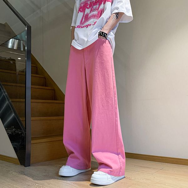 men's jeans dopamine jeans autumn fashion pink male casual simple mopping denim pants men zipper wide leg blue loose jean pants 230827
men's jeans dopamine jeans autumn fashion pink male casual simple mopping denim pants men zipper wide leg blue loose jean pants 230827