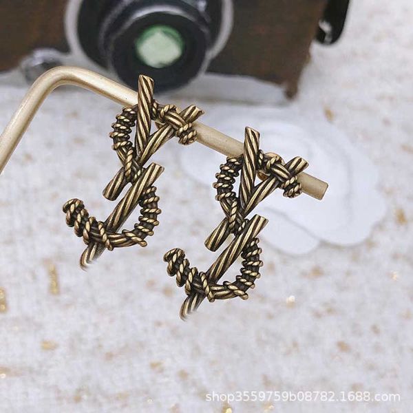 

Designer earrings SL Luxury Top Design sense high-end sense trend Korean temperament internet celebrity same style fashionable earrings s925 Accessories Jewelry