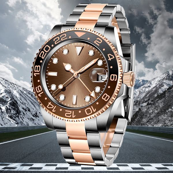 watch mens gmt automatic watches 40mm with box sapphire glass 904l stainless steel movement super luminous business luxury waterproof montre, Slivery;brown
watch mens gmt automatic watches 40mm with box sapphire glass 904l stainless steel movement super luminous business luxury waterproof montre, Slivery;brown